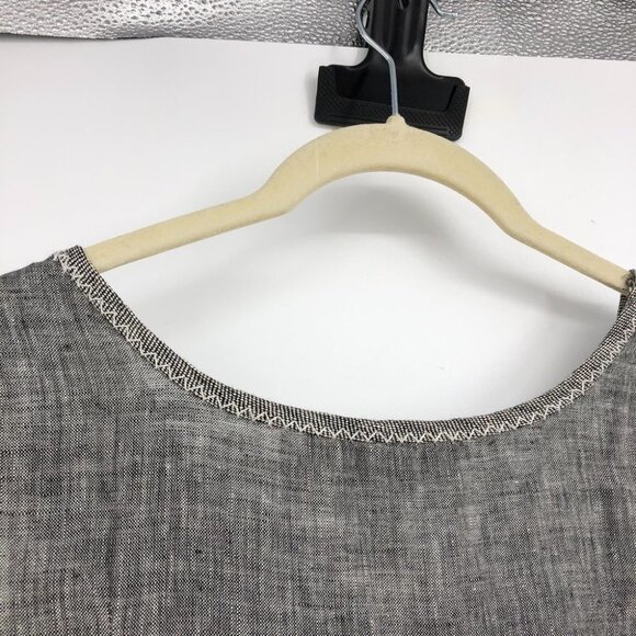 SPORTMAX grey Sleevless knot front pure linen above knee dress A  line - Picture 9 of 15